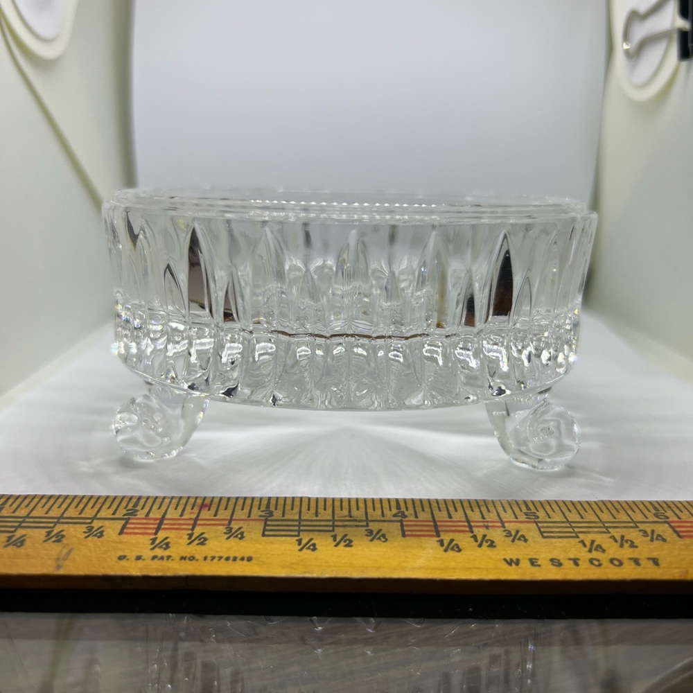 Crystal Bowl with Feet. EUC.
